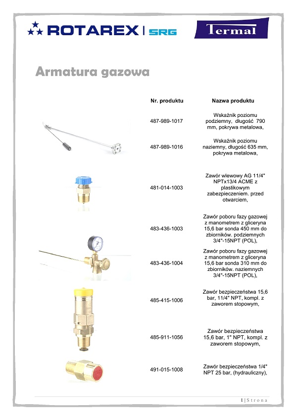 srg - armatura gazowa